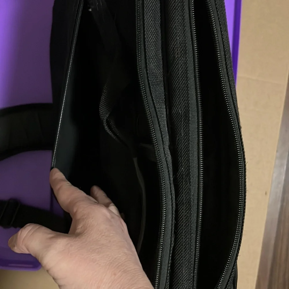 Large black soft briefcase